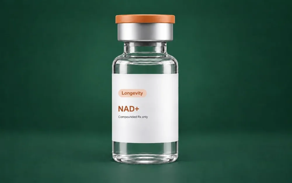 LongevityX MD compounded NAD+ injection vial