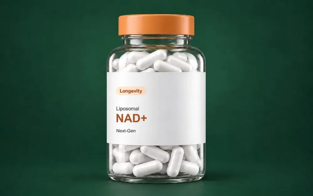 LongevityX MD compounded liposomal NAD+ capsules